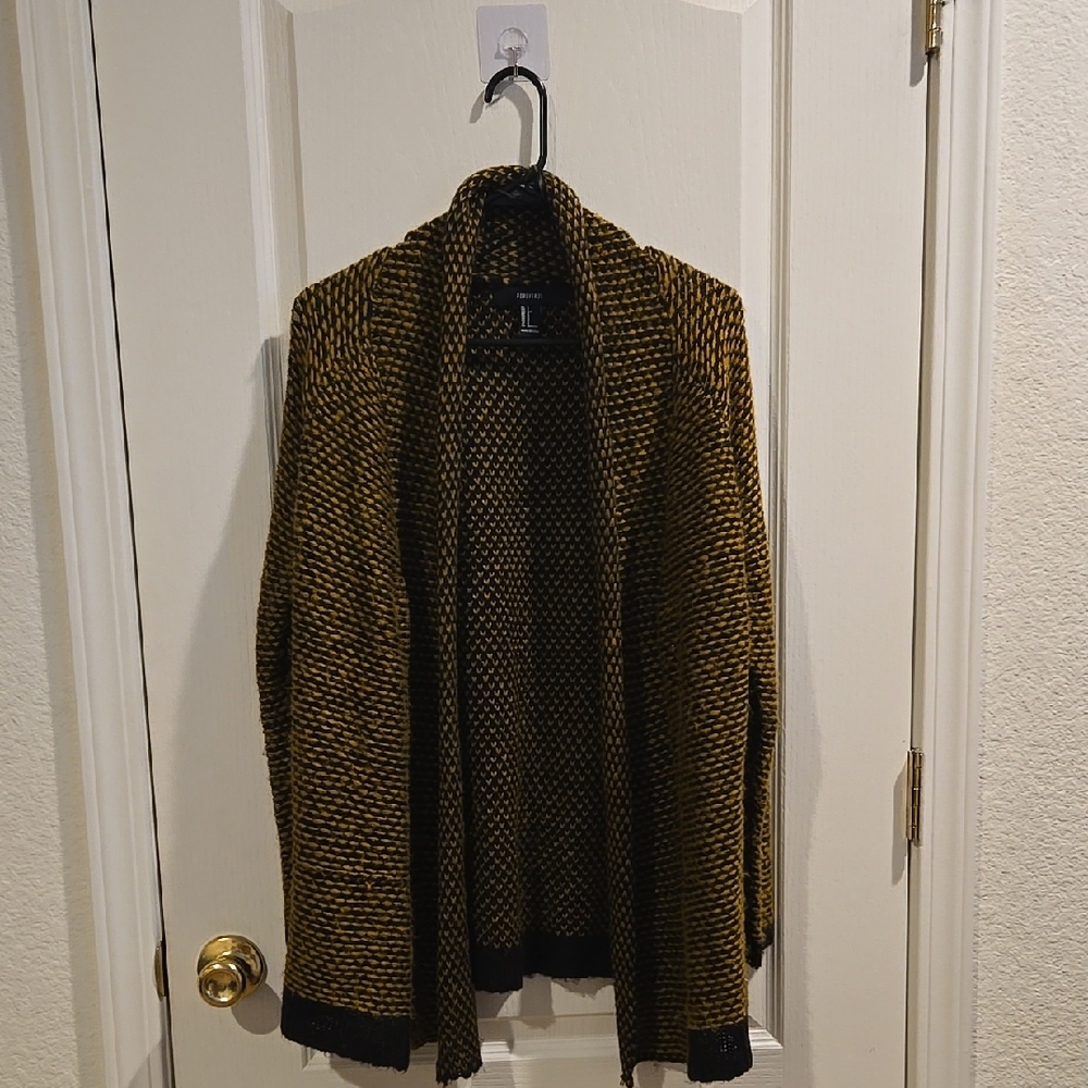 Forever 21 Yellow and Black Knit Sweater